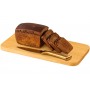 Хлебница 33*18*13 см "Белая" с бамбуковой крышкой-доской (с надписью хлеб)