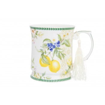 Кружка 400 мл 12,5*9*10 см "Лимоны" NEW BONE CHINA
Состав: Фарфор