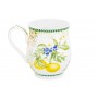 Кружка 350 мл 11,5*8,2*10 см "Лимоны" бочонок, NEW BONE CHINA