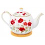 Чайник 1,1 л 23*13,5*14,5 см "Маки" на бамбуковой подставке, NEW BONE CHINA
Состав: Фарфор, бамбук