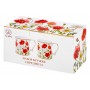 Набор 2 кружек 380 мл 12,3*9*9 см "Маки" NEW BONE CHINA
Состав: Фарфор