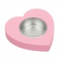 Подсвечник "Сердечко", 11x9,5 см, МДФ, цвет розовый