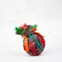 СНОУ БУМ Подвеска рождественский шар с декором из хвои 8 см, пенопласт, пластик
