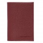 Обложка на паспорт натур.кожа арт.400 (бордовый флотер 120 / зеленый пулап 205)