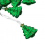 Гирлянда с насадками "Зеленая елка" 2 м СНОУ БУМ, 10 LED ламп, постоянное свечение шампань, ПВХ прозрачный, 2хАА