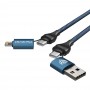 BY Рыжий Кабель для зарядки Diverse 4в1 USB/iP/microUSB/Type-C, 1м,  3А, PD 65W, тканевый, черный