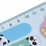 Закладки с клеевым краем фигурные, линейка 16см, 6,7х21,5см, 15 листов, 4 дизайна, Панда