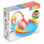 INTEX Игровой центр "Радуга" с горкой, игрушками, фонтаном, заплатка, от 2 лет, 297x193x135см, 57453