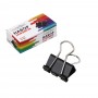 ClipStudio Набор зажимов для бумаг металлический 15 мм черный, 12 штук в карт.коробке