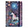Записная книжка на резинке, А6, 9х14см, 80 л., цветной срез, закладка-лента, Единороги, 4 дизайна