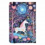 Записная книжка на резинке, А6, 9х14см, 80 л., цветной срез, закладка-лента, Единороги, 4 дизайна