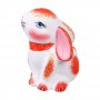 СНОУ БУМ Сувенир в виде кролика, 11x8,5 см, гипс, красный