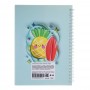 Записная книжка на спирали, 14,5x21см, 58 л., 4 дизайна, Фрукты