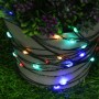 INBLOOM Гирлянда нить росы на солн. батарее 20м, 200LED, шампань, 2 реж, 2V120mA,1.2V1000mAh