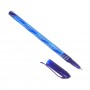 Ручка шариковая синяя, с цветным "закрученным" корпусом, 0,7 мм, 4 цвета корпуса, инд. маркировка