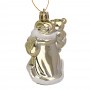 СНОУ БУМ Игрушка елочная в виде Деда Мороза, 8x4,5 см, пластик, цвет серебряный, золотой