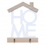 Ключница открытого типа HOME на 2 крючка, 18,5x3,5x24 см, МДФ, цвет белый