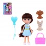 ИГРОЛЕНД Кукла с питомцами и аксесс., 15х4х21,5 см, PP, ABS