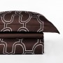 BY COLLECTION Комплект постельного белья с вышивкой евро, 100% хлопок, шоколад