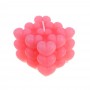 LADECOR Формовая, ароматическая свеча куб с сердечками, парафин, аромат фрезия цвет розовый/красный