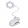 FORZA Лампа настольная, 16 LED, питание USB, с зажимом, кабель 1.5м, 1200Lux, аккум.1200мАч, белая