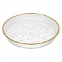 Поднос круглый с золотой каемкой 29x25x6см РЕТ