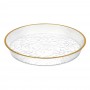 Поднос круглый с золотой каемкой 29x25x6см РЕТ
