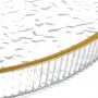 Поднос круглый с золотой каемкой 29x25x6см РЕТ