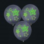 Капитан Весельчак Набор воздушных шаров с флуоресцентным покр. с рисунками, 3 шт, 12", 6 дизайнов