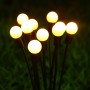 INBLOOM Фонарь на стержне Шарики 66см, 7LED, шампань, 2v120MA, 1.2v 300mah, ABS, нерж. Сталь