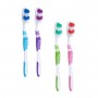 PROWAY Зубная щетка 1+1 с тонкой щетиной, пластик, резина, средняя жесткость, индекс5, степень 6<G<9