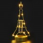 Ваза-колба в рамке с LED подсветкой, 10х15х30см, стекло, металл, 3хААА
