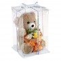 LADECOR Ароманабор из мыльных лепестков в виде букета роз с плюшевым медведем, 18x18x28 см