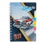Записная книжка 19х12,7см, 60л., "Транспорт", тв. обложка, спираль, аппликация, разделители, 4 диз.