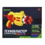 ИГРОЛЕНД Бластер "Техно",с мягкими патронами, 10 шт, EVA, PP, 16,5х5,5х13 см, 3 дизайна