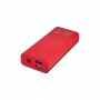 ВСЁГАЗИН Аккумулятор мобильный, 10000 мАч, 2xUSB, 2А, дисплей, прорезиненный, красный