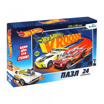 Hot Wheels.Пазл.24Эл. Финишный рывок, 19,7x3,2x13,4см