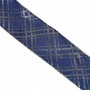 Лента текстильная с металлической нитью, 6,3см x 2,7 м 6 узоров, цвет синий
