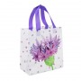 Пакет-сумка подарочный, ПВХ, 23x22x11 см, 4 дизайна, цветок