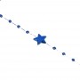 СНОУ БУМ Бусы декоративные, шары и звезды, 200см, пластик, цвет синий (А06)