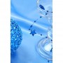 СНОУ БУМ Бусы декоративные, шары и звезды, 200см, пластик, цвет синий (А06)