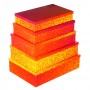 Набор прямоугольных коробок 5 в 1 "Переливы", 40x28x10-32x20x6 см, ПП-3114, бумага