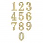 Номер дверной 0,45x28мм, цвет золото, от 0 до 9, пластик
