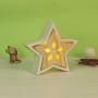 СНОУ БУМ Фигурка в виде Звезды с подсветкой, керамика, дерево, пластик, 14x13,7x5 см