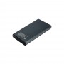 BY Аккумулятор мобильный, 10000 мАч, 1xUSB-A, 2xUSB-C, 20W, 3A, металл, серый