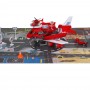 ИГРОЛЕНД Парковка в виде самолета, 3 маш., 1 верт., 19 пр., ABS, алюминий, 36,5х24,5х11см, 2 дизайна