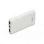 FORZA Аккумулятор мобильный, 10000мАч, 2xUSB-A, 1xUSB-C, 1xMicro-USB, ребристый, 10W, белый