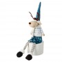 СНОУ БУМ Сувенир-фигура интерьерная в виде сидящего оленя в костюме, 12х12х36/60 см, полиэстер