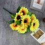 Букет искусственных цветов, пластик, в виде подсолнухов, 10 цветков, арт 04