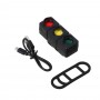 SILAPRO Фонарь задний 6,5х2,5см, 3LED, 7 реж., ABS, USB